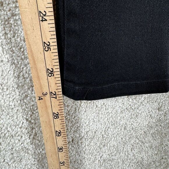 Lauren Ralph Lauren Floral Embroidred Black Jeans Womens 14P Straight Leg Denim - Picture 7 of 9